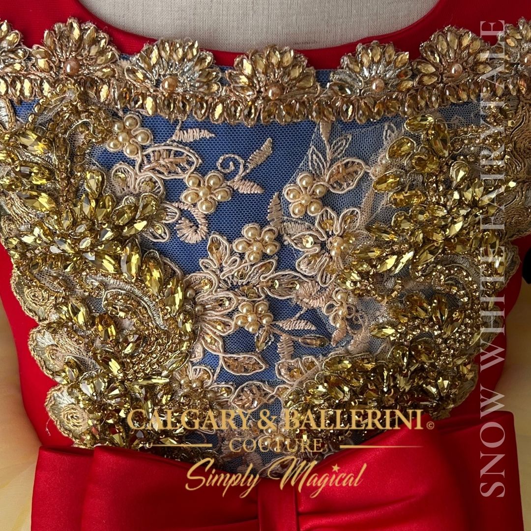 Snow white puff sleeve birthday dress