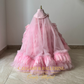 Girls Pink Easter Dress with Princess Cape (Ages 6M–8Y)