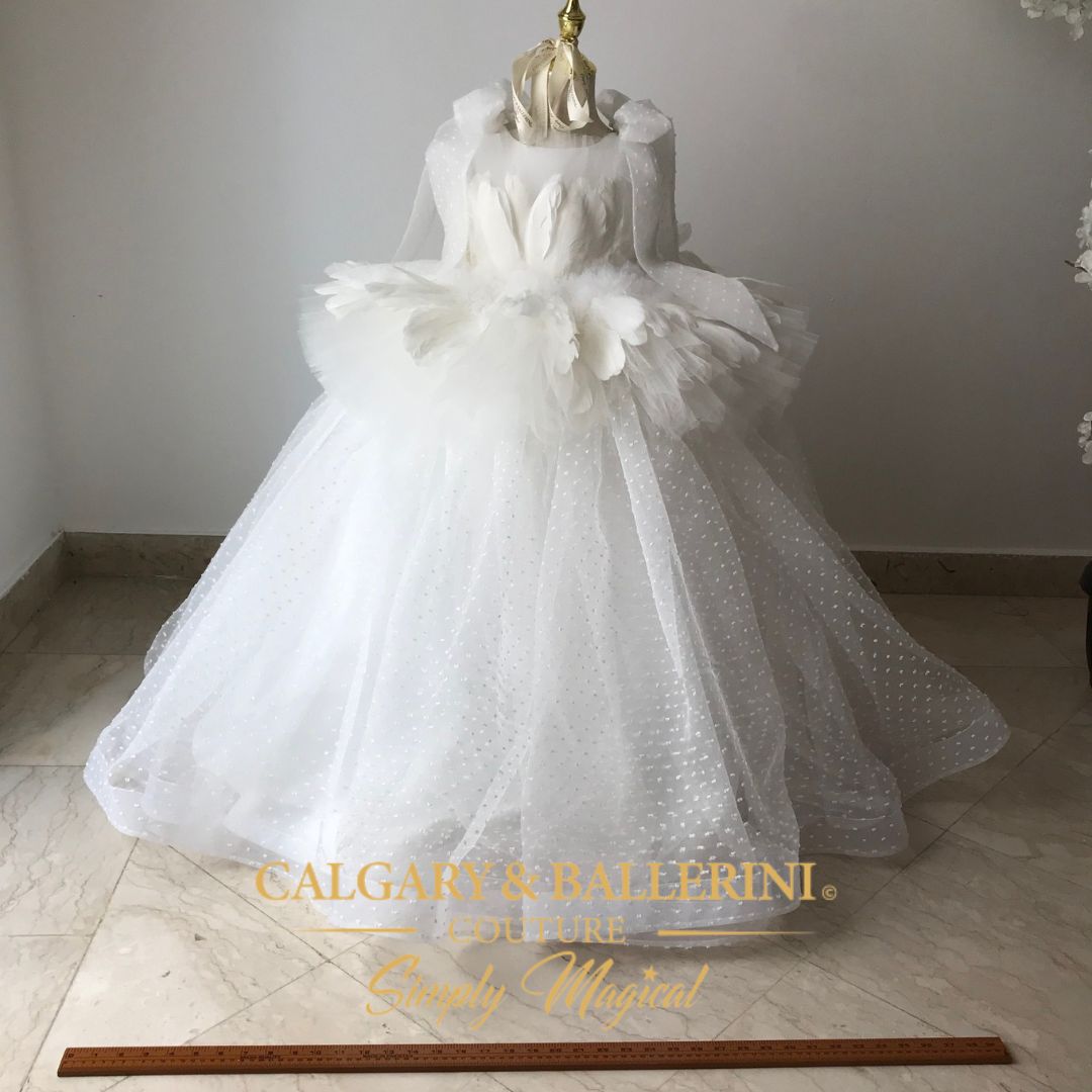 White Unique Flower Girl Dresses 