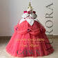 Shop Artisan Briar Rose Embroidery on Luxury Red Dress