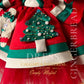 Christmas Dress Toddler in red with holiday charm