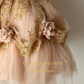 Blush Pink Flower Girl Dress Couture first birthday dress for baby girl in rose gold