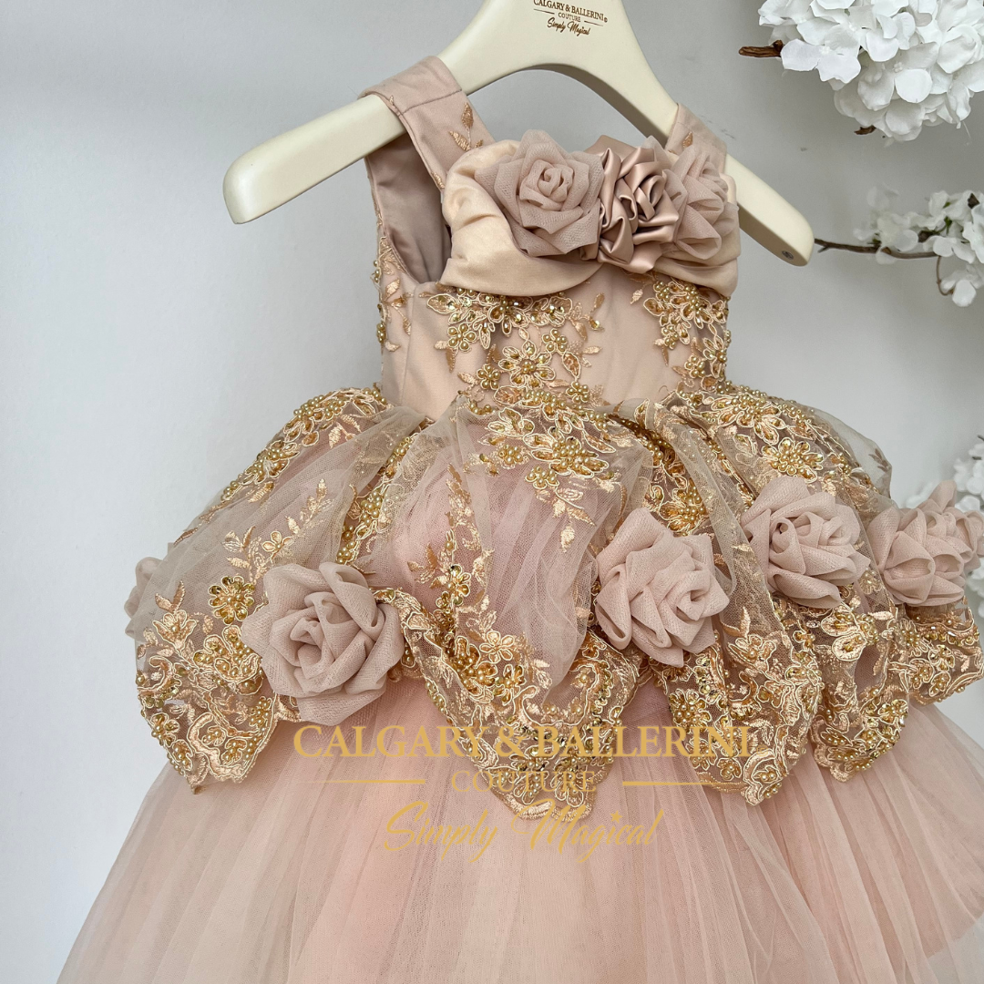 Bespoke Twelve Dancing Princesses Vogue-Worthy Girls Birthday Gown 12-18 M