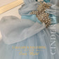 Newborn Cinderella Dress Elegant Light Blue Baby Princess Ball Gown with Rhinestones