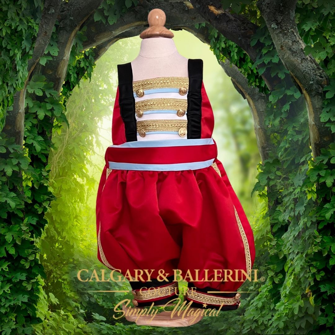 Baby Boy Red Nutcracker Holiday Romper | $399 Couture Christmas Outfit | Calgary & Ballerini