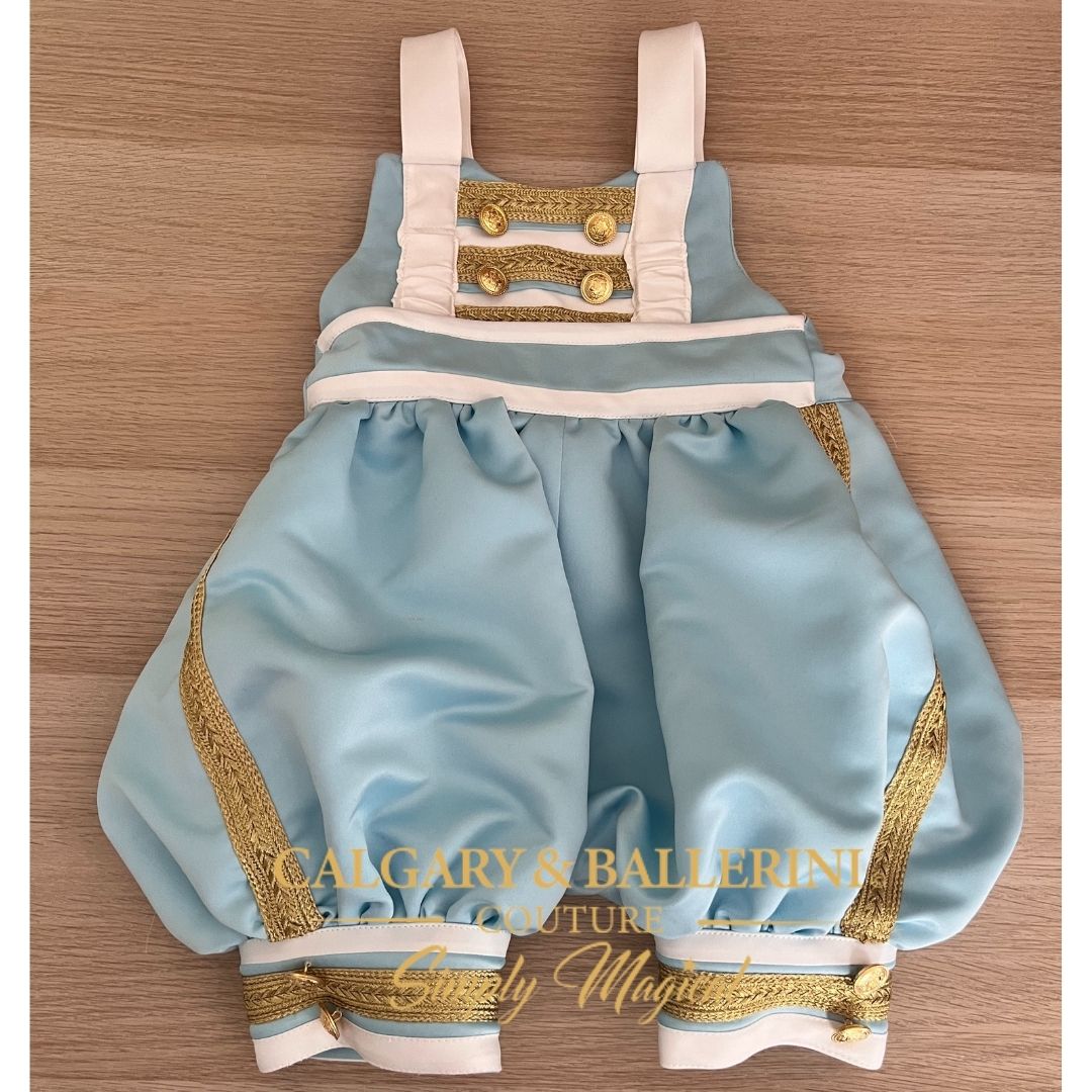 Little Drummer Prince Blue Christmas Couture Ensemble $399 (Ages 6M–2 yrs)