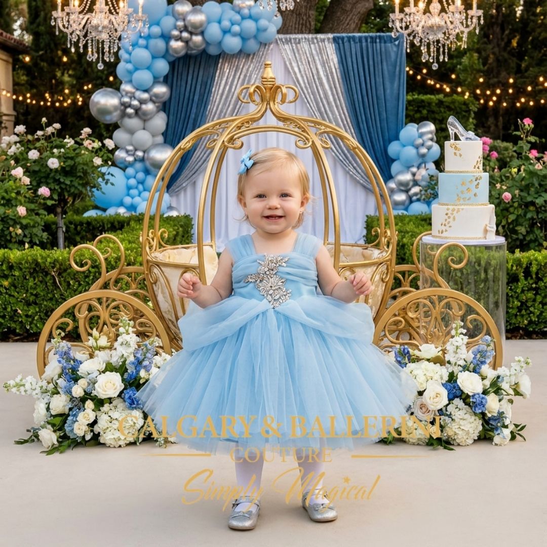 Blue Cinderella Princess Dress Baby Girls