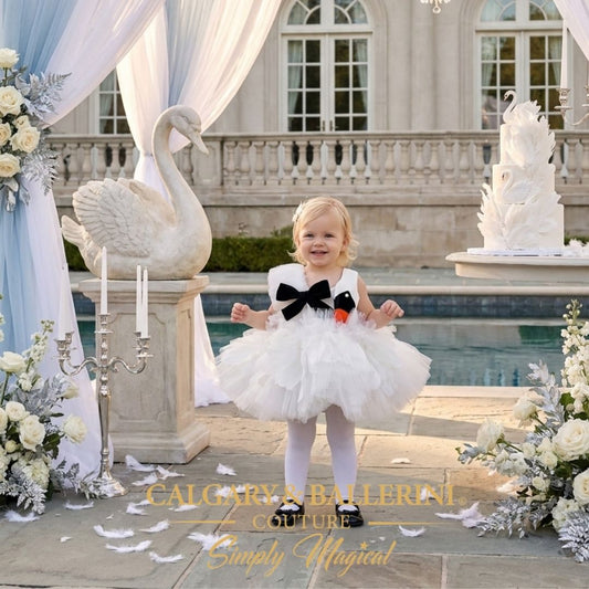 baby girl swan outfit