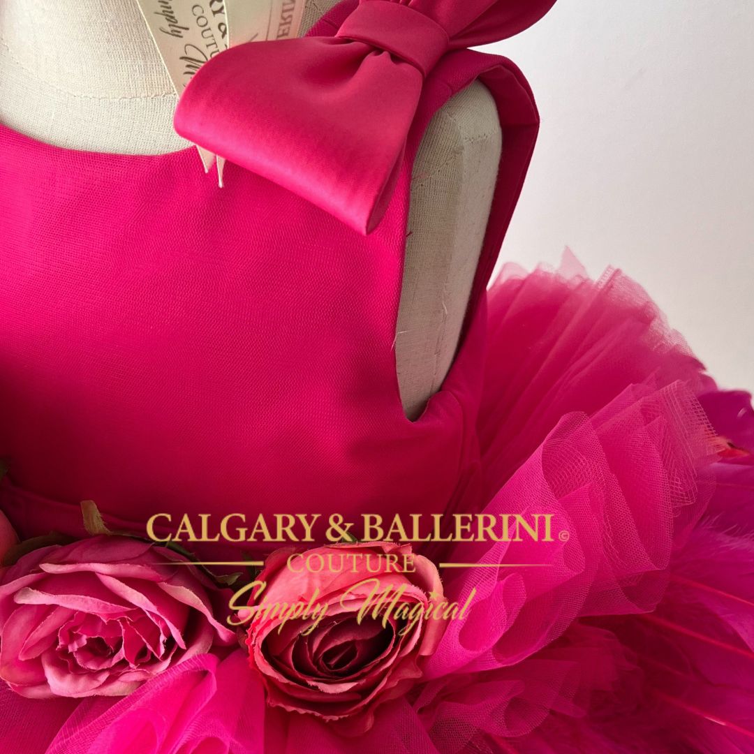 Pretty in Pink Malibu Dress (Ages 6M–10Y) Kids Party Outfit with Feathers