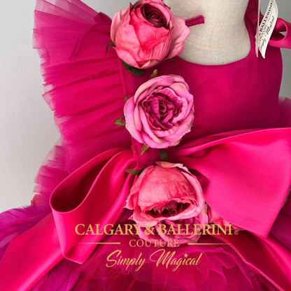 Pretty in Pink Malibu Dress (Ages 6M–10Y) Kids Party Outfit with Feathers