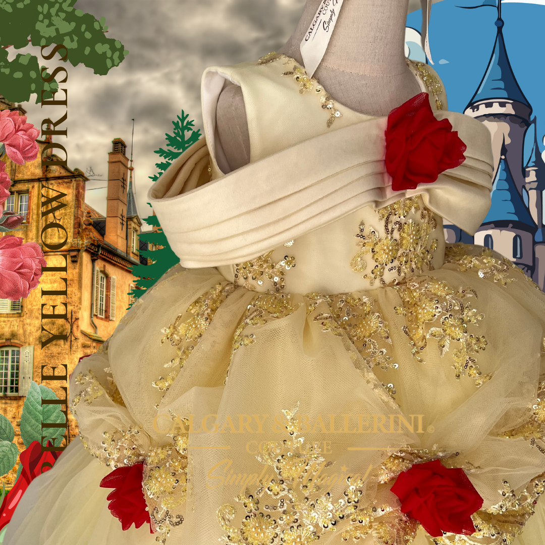 Bell outfit for girls, designed for dress-up and fairy tale play