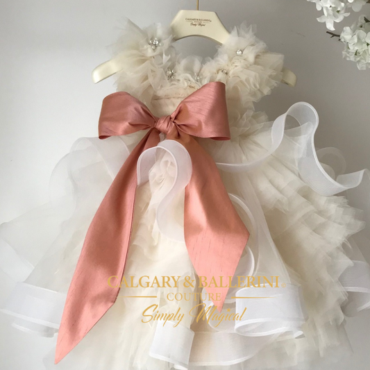 Luxury girls birthday dress perfect for milestones and cake smash events