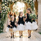 Black and White Flower Girl Dress