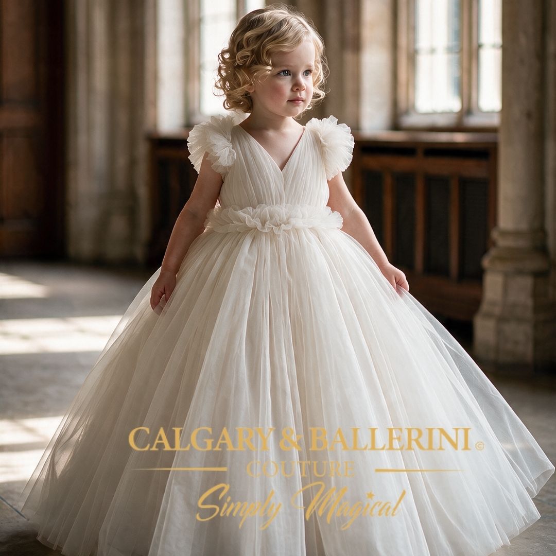 Bohemian Ivory Girls Gown