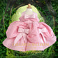 First Birthday Dress (Ages 6M–6Y) | Kids Pink Bow Parisian Party Gown