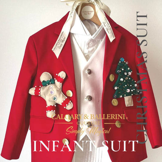 Baby boy's first Christmas suit