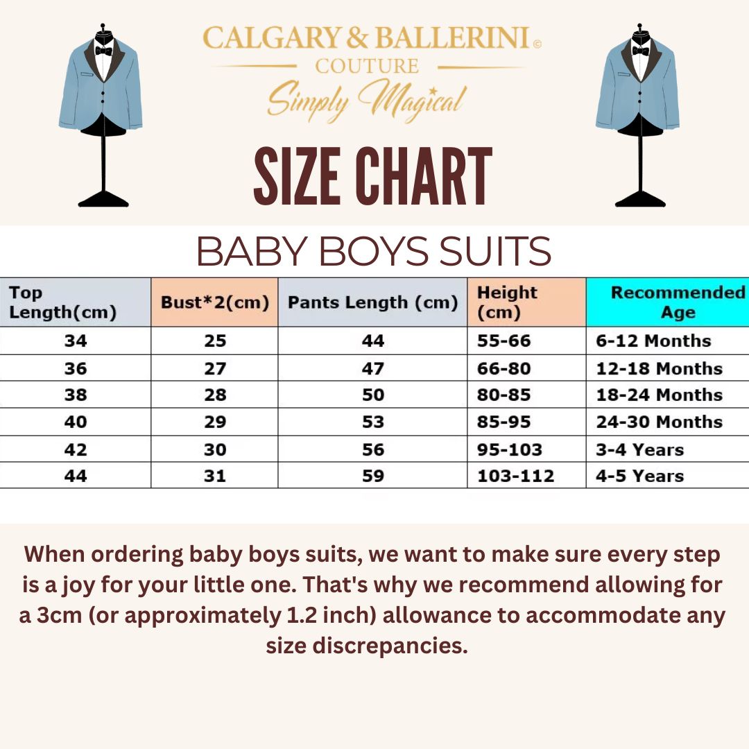 little boys suits size chart 