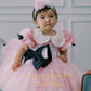 Buy Heirloom Pink Minnie Mouse Luxury Birthday Dress – Handmade Pink and White Polka Dot Heirloom Gown for Toddler 1st Birthday Parties, Calgary and Ballerini.