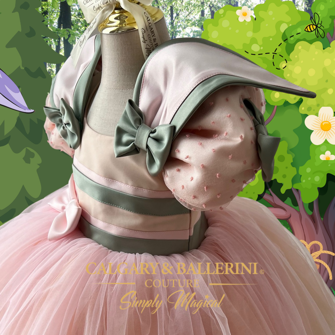 Maison-Crafted Apricot Nectar Piglet Birthday Dress Maison-Crafted Apricot Nectar Piglet Birthday Dress