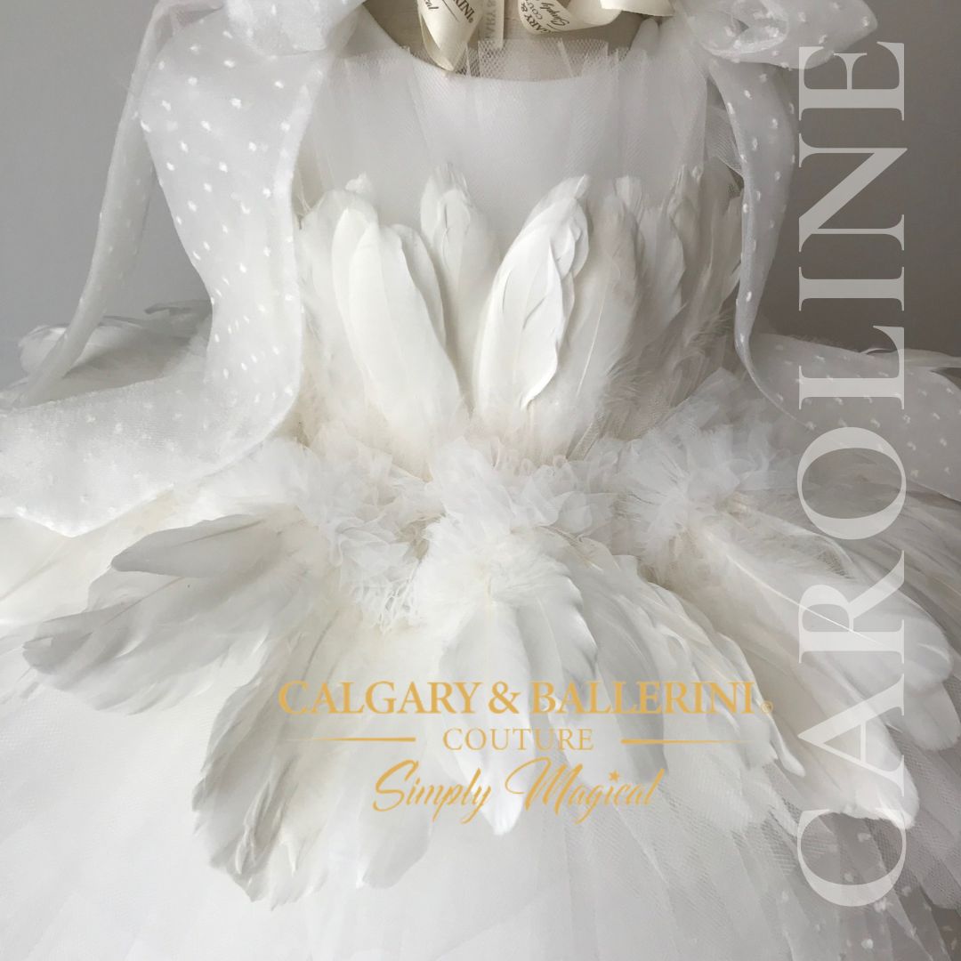 white flower girl dresses  |  Caroline White |  first communion dresses