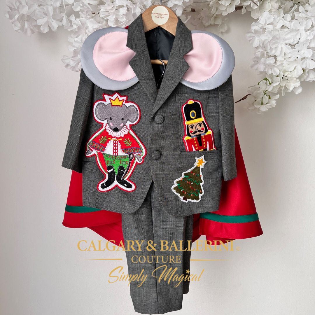 Nutcracker-inspired Christmas suit for luxury festive events