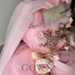 close up pink bodice with flowers princess dress dress shop Easter  dress for girls 