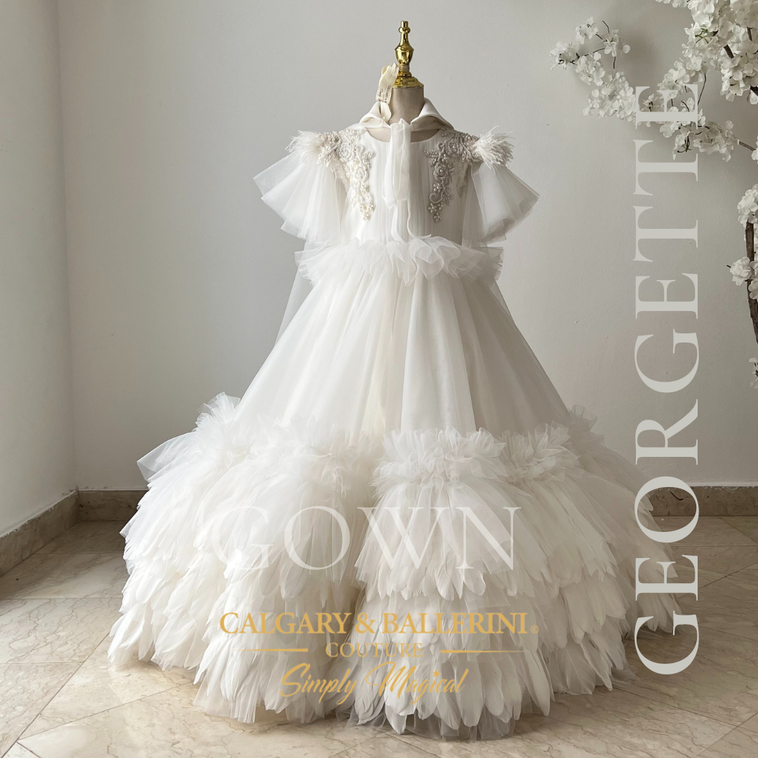 Luxury communion dress with train for first communion