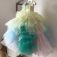 couture rainbow dress for birthday party kids 