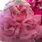 couture pink birthday dress for baby girl 
