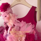 couture pink flower girl pageant dress 