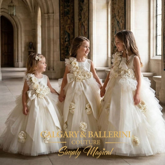 Cream Flower Girl Dress