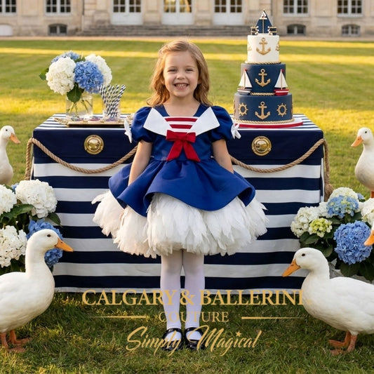 Nautical Duck Girls Feather Dress