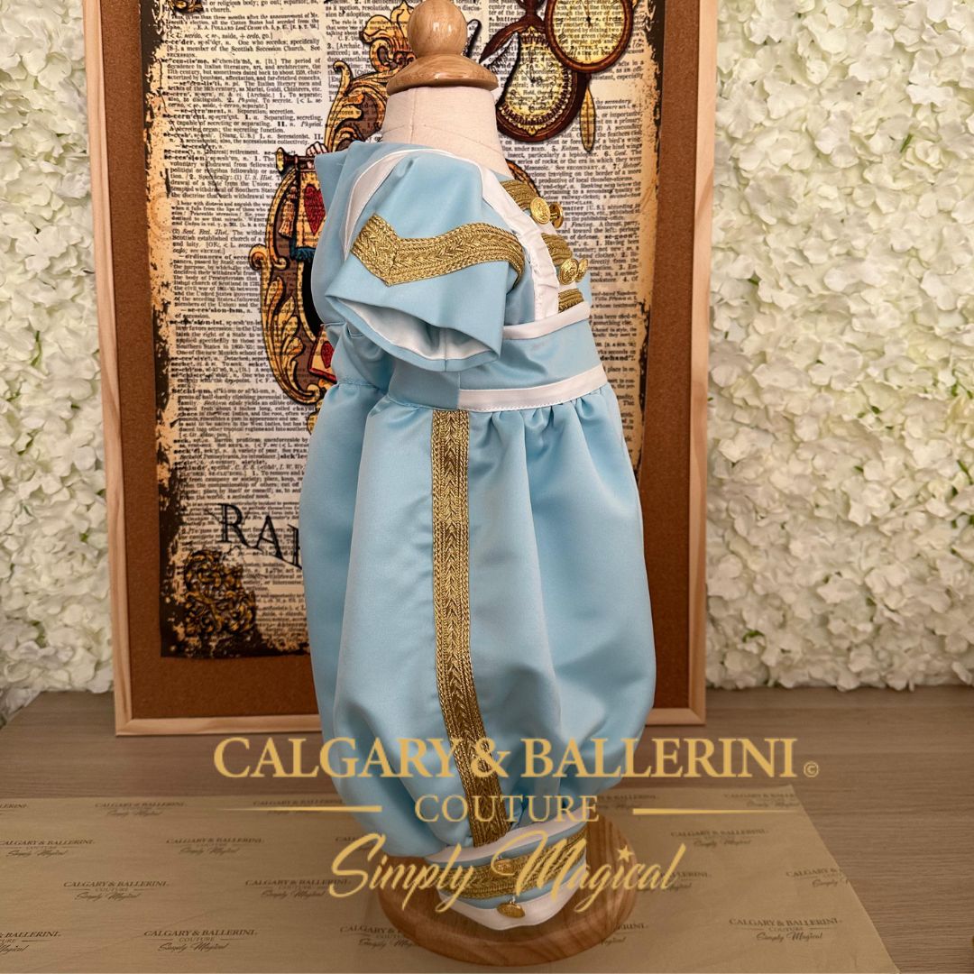 Little Drummer Prince Blue Christmas Couture Ensemble $399 (Ages 6M–2 yrs)