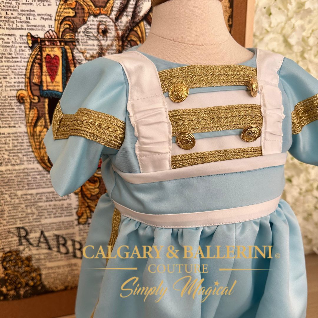 Little Drummer Prince Blue Christmas Couture Ensemble $399 (Ages 6M–2 yrs)