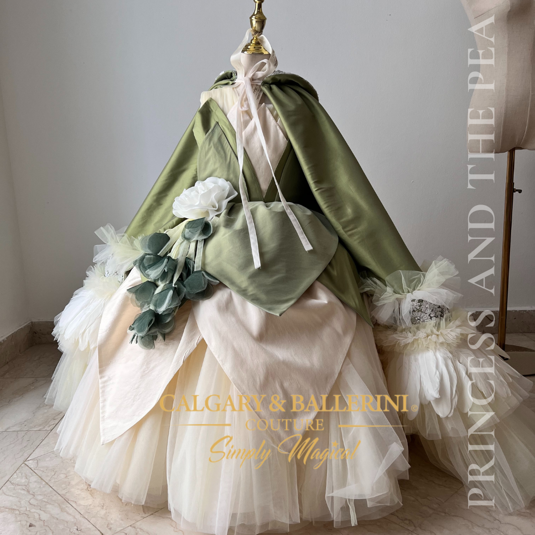 Elegant ball gown for girls inspired by Princess and the Frog