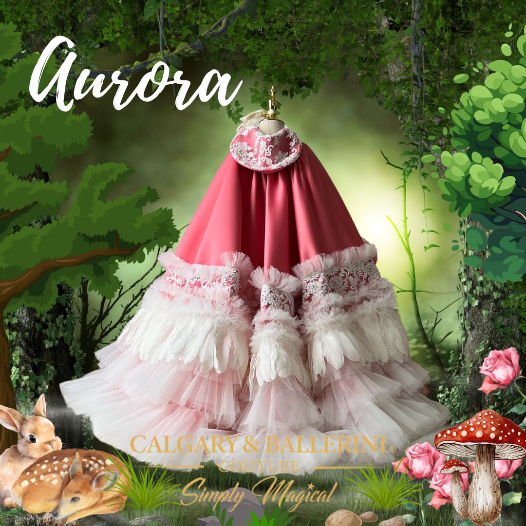 Elegant Sleeping Beauty-inspired costume for girls