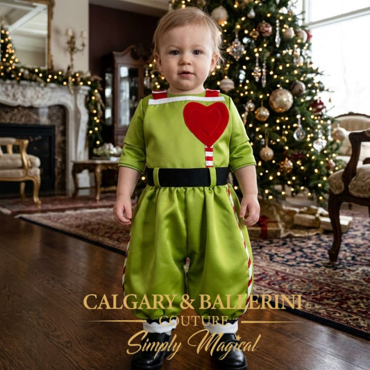 Baby Boy Green Mischief Elf Ensemble