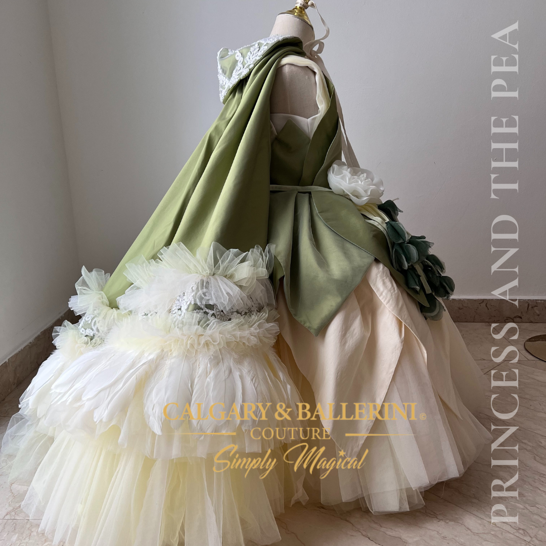 Shop Vogue-Worthy Hollywood Princess Lily Pad Live Action Girls Gown 2