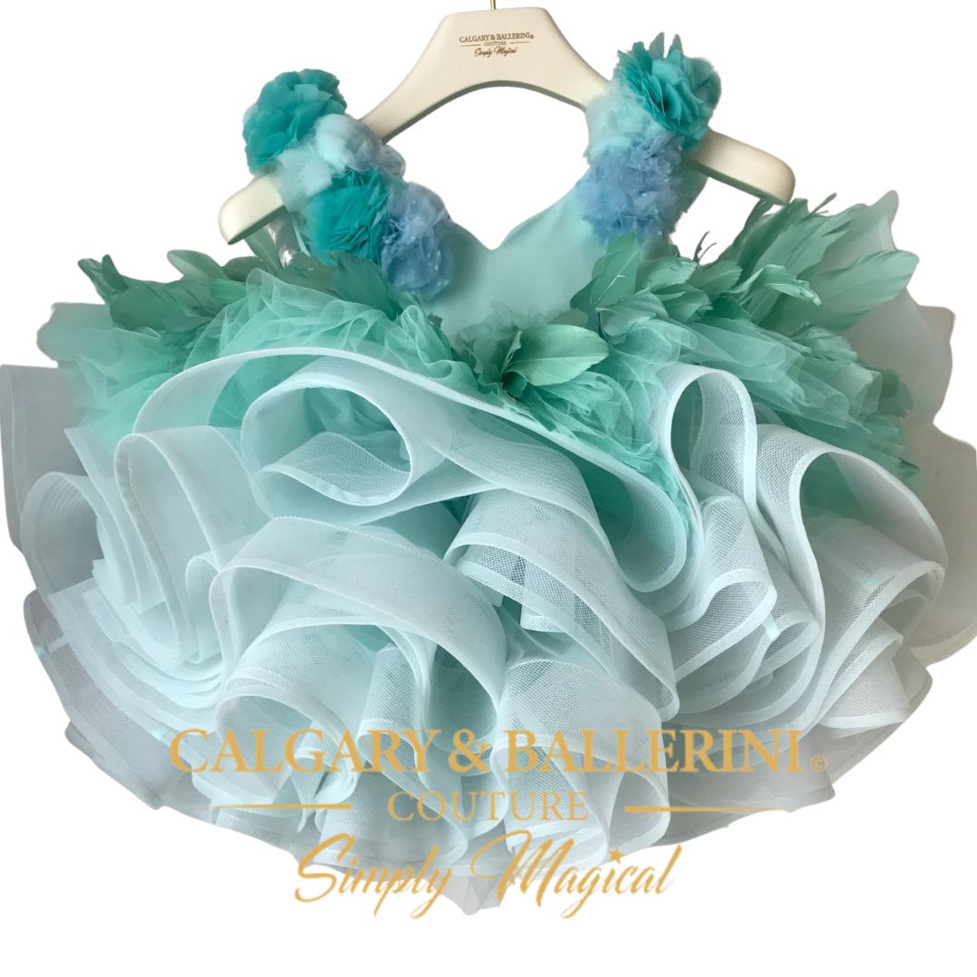 First Birthday Dress Fairy Frosted  (Ages 1–4 yrs) | Kids Couture Outfit