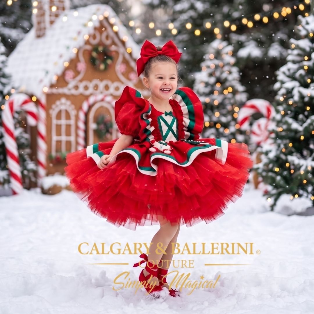 Luxury Gingerbread Christmas Dress Girls | Holiday Party Dress