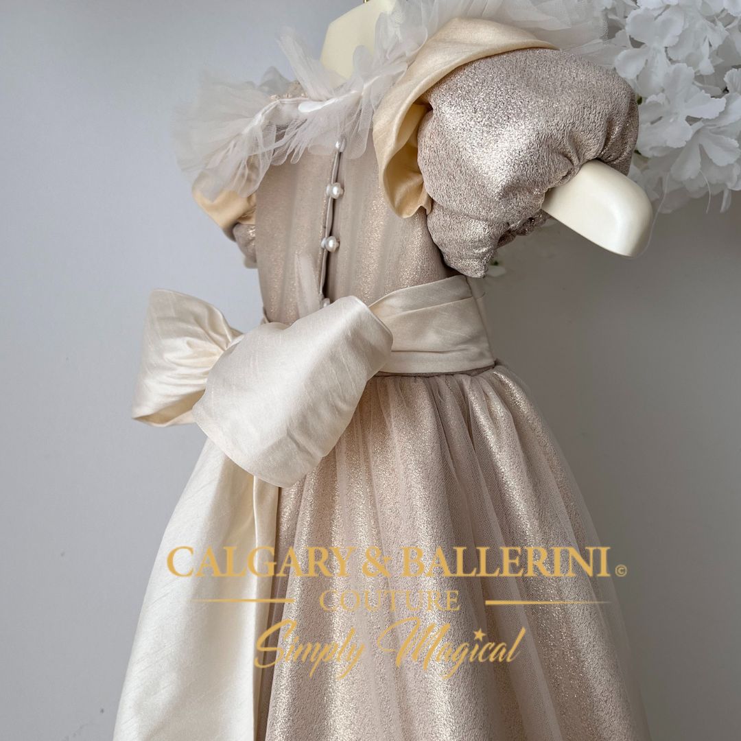 Golden Legacy Baptism Gown | Infant Couture $799 | FINAL SALE COUTURE