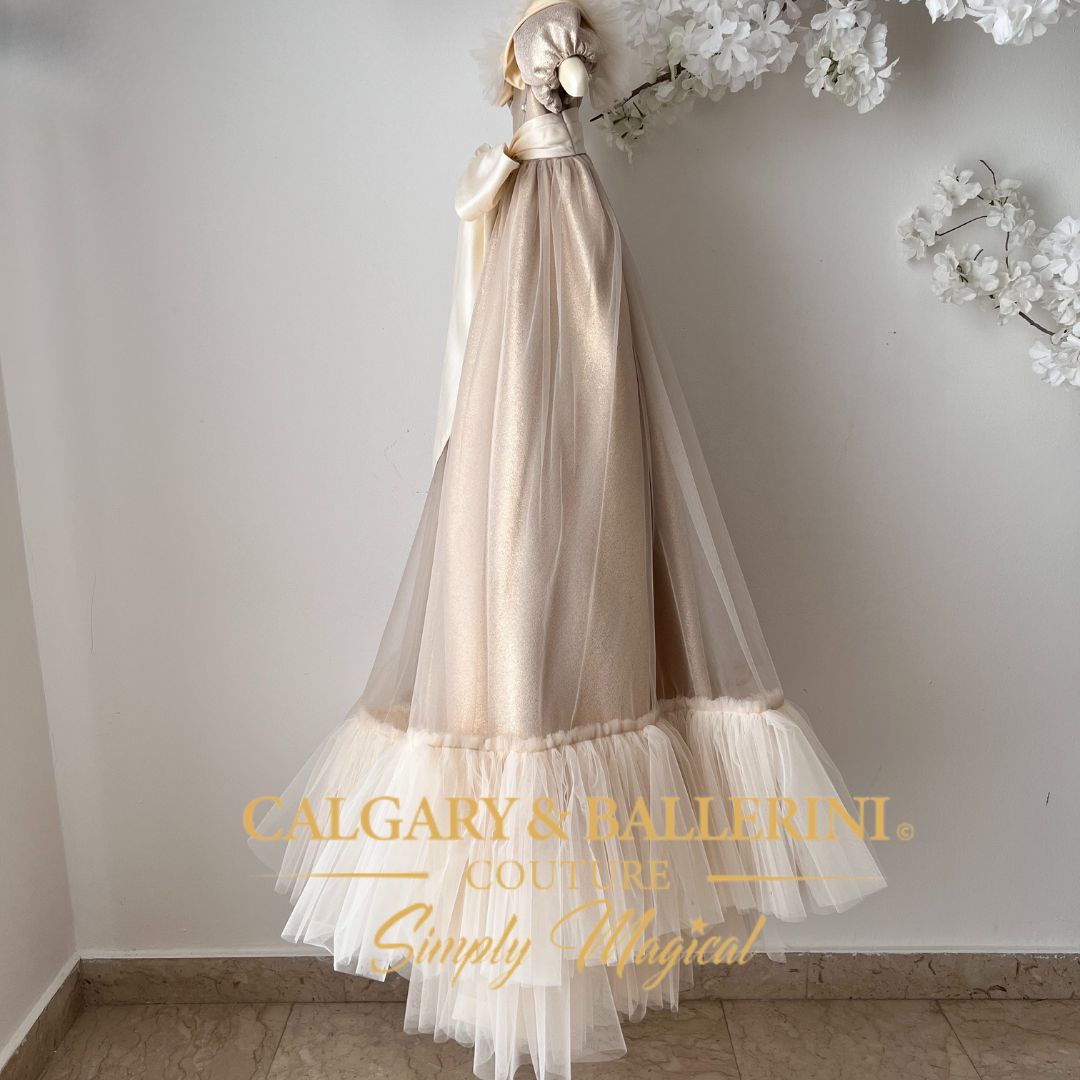 Golden Legacy Baptism Gown | Infant Couture $799 | FINAL SALE COUTURE