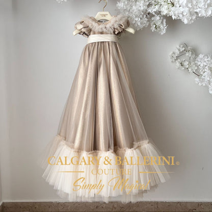 Golden Legacy Baptism Gown | Infant Couture $799 | FINAL SALE COUTURE