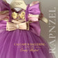 Infant Rapunzel princess purple dress Baby girl Rapunzel couture dress, luxury handmade lavender lace princess gown with trailing floral vines, ethereal tulle birthday outfit, Calgary and Ballerini designer collection.
