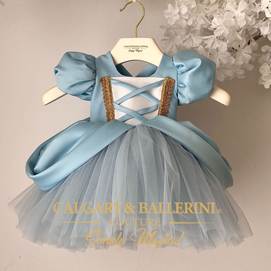 Pumpkin Carriage Fantasy Couture Gown (Ages 1–6 yrs)