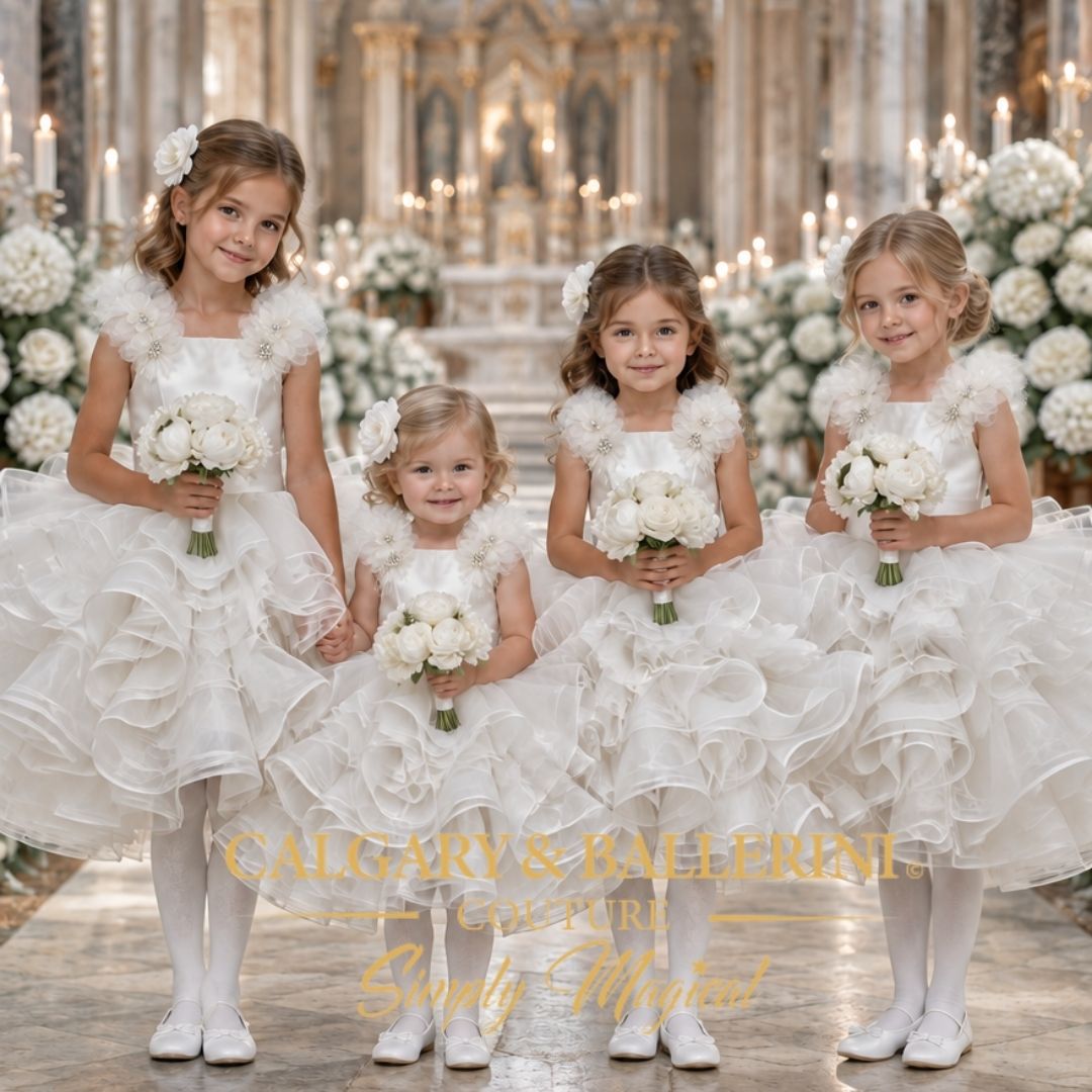 Baby Girl Flower Girl Dress | White Couture Dress