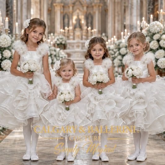 Baby Girl Flower Girl Dress | White Couture Dress