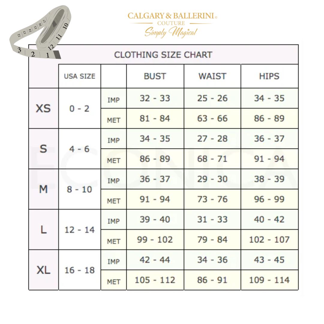 adult women's size chart 