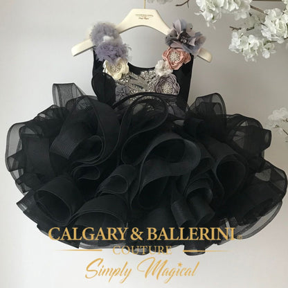 Little Black Dress Ruffles (Ages 1–10 yrs) | & Party Hat