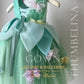 Luxury mint tulle fairytale gown with 3D butterflies and satin petals, handmade flower girl birthday dress, boutique milestone portrait couture, Calgary and Ballerini